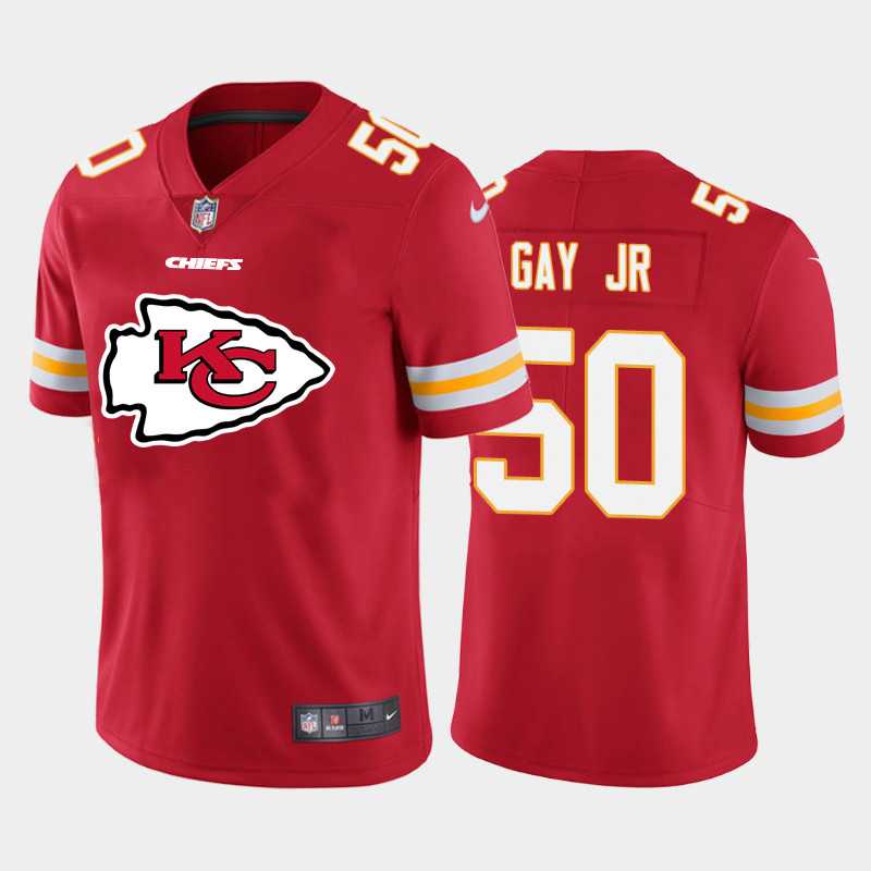Mens Nike Kansas City Chiefs #50 Willie Gay Jr. Red Team Big Logo Vapor Untouchable Limited Jersey->kansas city chiefs->NFL Jersey